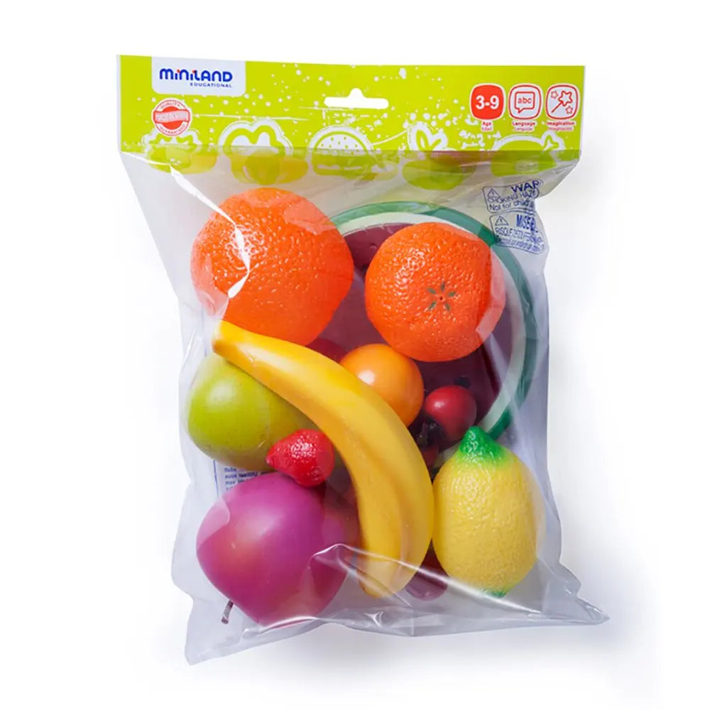 Miniland Toy Bag Fruits - 15 Pieces - 3Y+