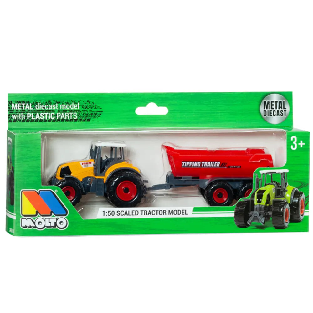 Molto Toy Tractors with Trailer - Ages 3+