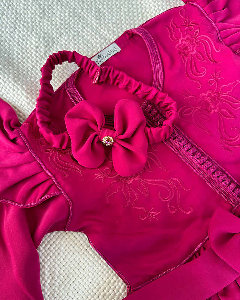 Caftan Pour Fille 3-10A - Rose Fushia