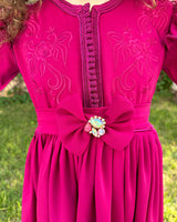 Caftan Pour Fille 3-10A - Rose Fushia