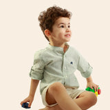 Camisa de Rayas para Niño Moon – Verde