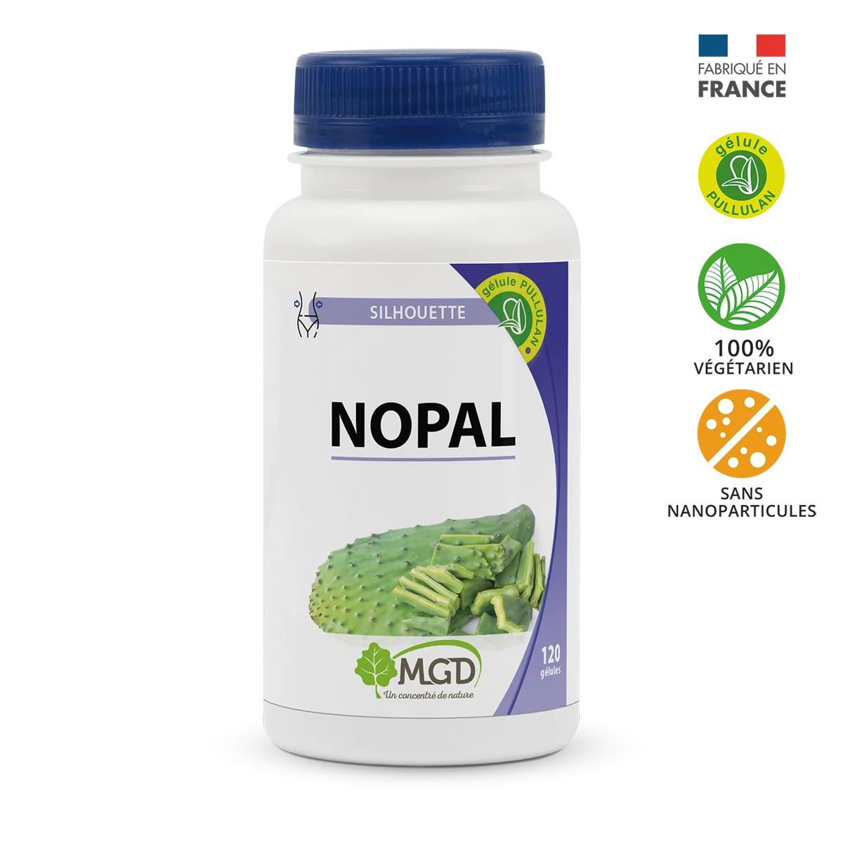 MGD Nature Nopal 120 gélules – flacon du complément alimentaire