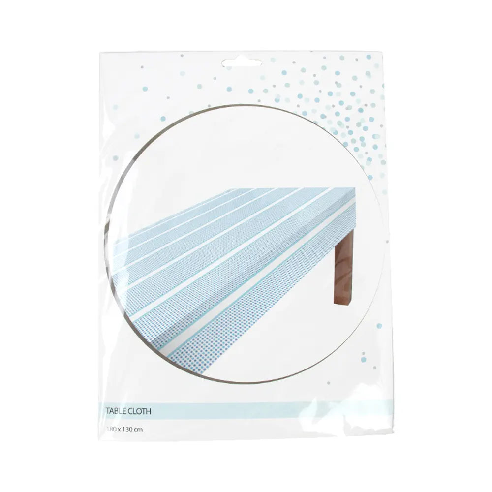 Decorative Baby Blue Tablecloth – 180 × 130 cm