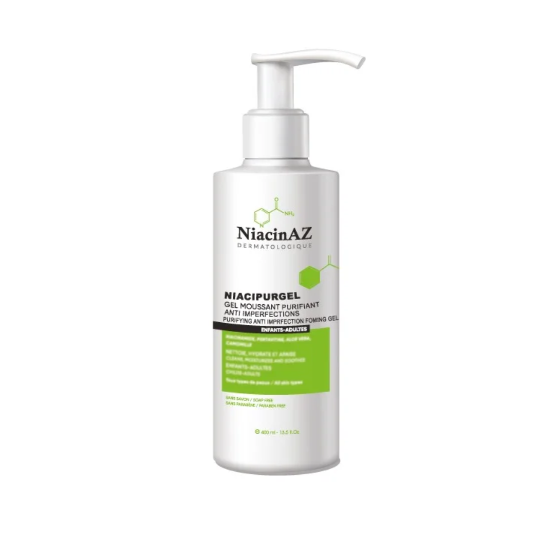 NiacinAZ Niacipurgel gel moussant purifiant 400 ml – flacon