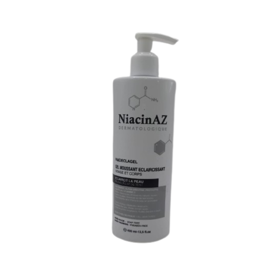 NiacinAZ Niacieclagel gel moussant éclaircissant 400 ml – flacon