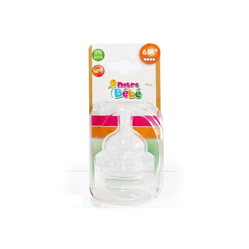 Notre Bebe 2 Tetinas Flujo +6m Variable