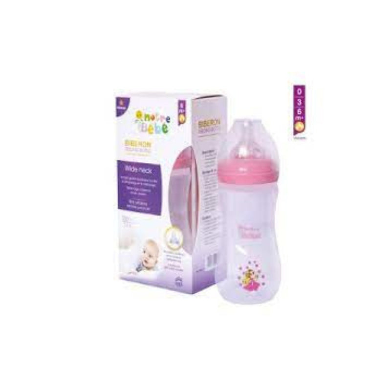 Biberón de boca ancha Notre Bebe +6 meses 330 ml