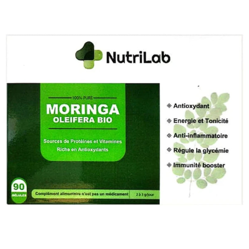 Nutrilab Organic Moringa Oleifera 500 mg – 90 Capsules