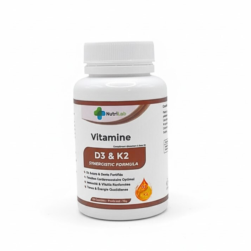 Nutrilab Vitamin D3 + K2 – 60 Capsules