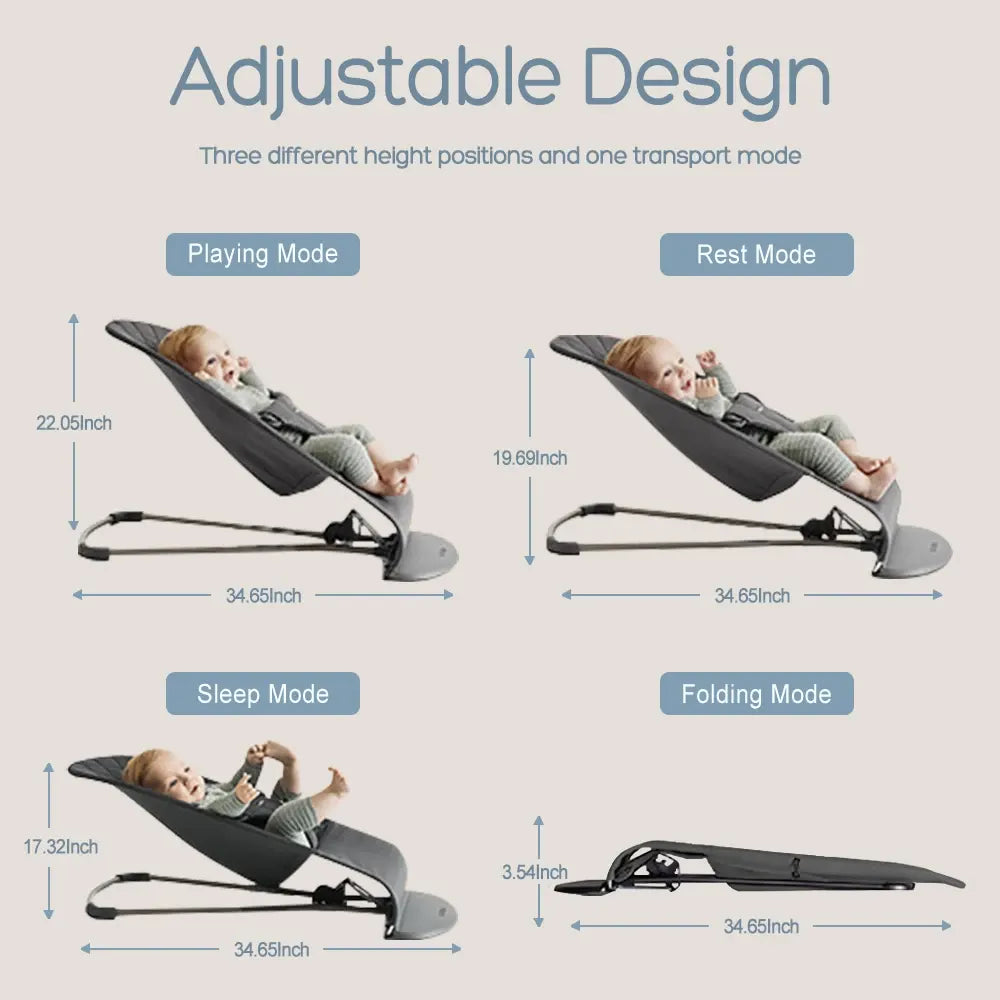 OHYOBABY Baby Bouncer – Gray