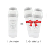 Offre : 1 Biberon Anti-Colique Twistshake 260ml - Blanc = 2 Gratuits!