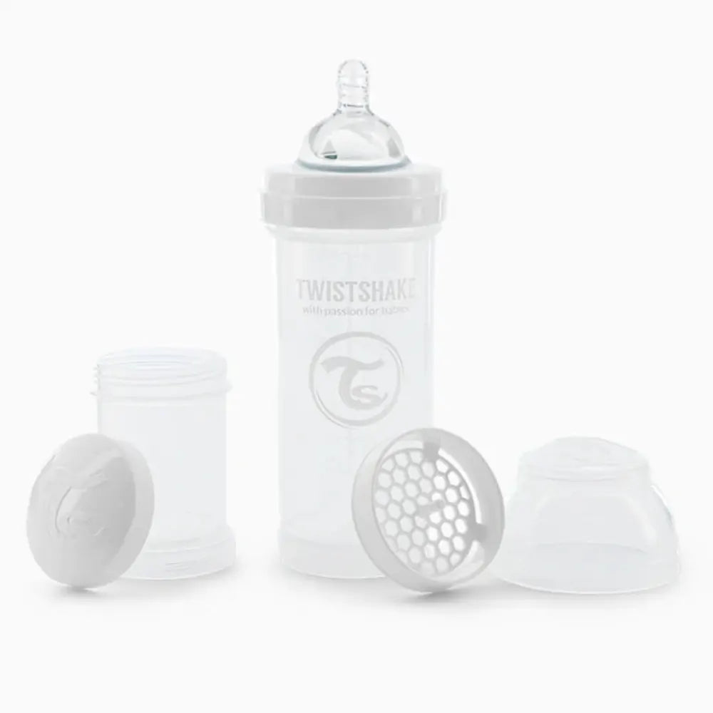 Offre : 1 Biberon Anti-Colique Twistshake 260ml - Blanc = 2 Gratuits!