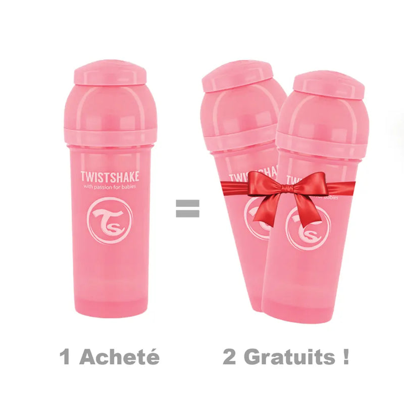 Offer: 1 Twistshake Anti-Colic Bottle 260ml - Pink = 2 Free!