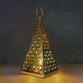 Ornement Lampe en Métal 14x14x29cm - Dorée