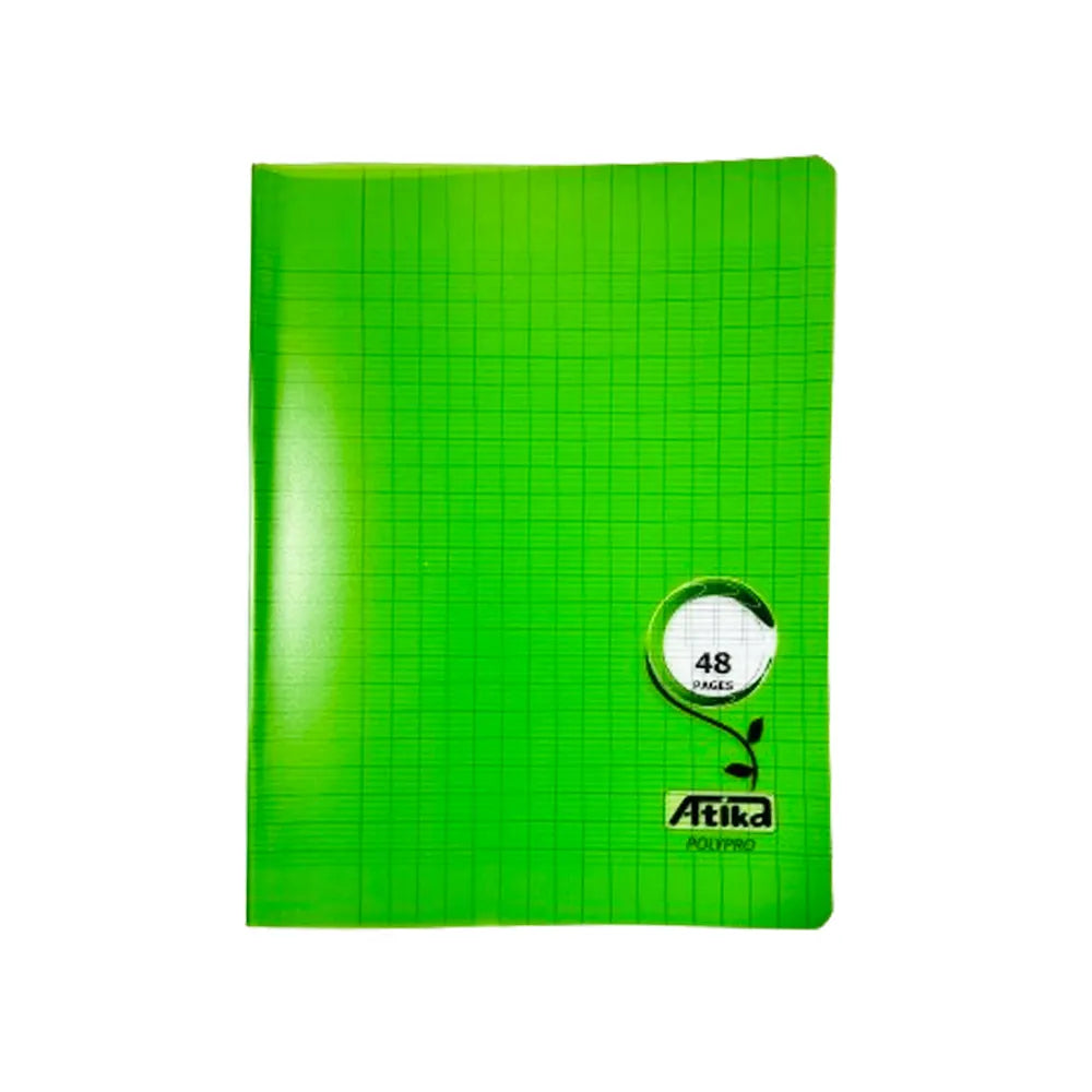 Atika Cahier Piqure Petit Format 48 Pages Seyès 90g - Vert