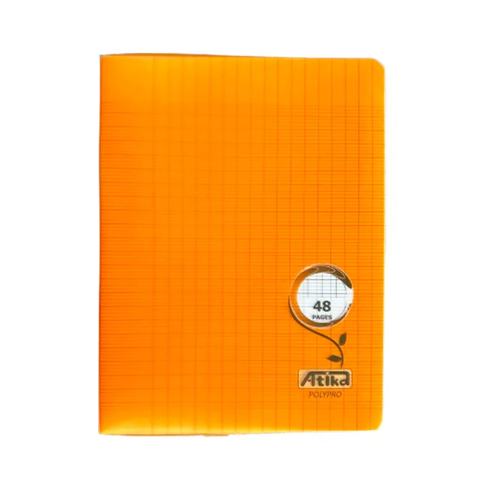 Atika Cahier Piqure Petit Format 48 Pages Seyès 90g - Orange