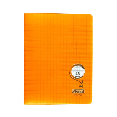 Atika Cahier Piqure Petit Format 48 Pages Seyès 90g - Orange