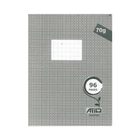 Atika Cahier Piqure Petit Format 96 Pages Seyès 70g - Gris