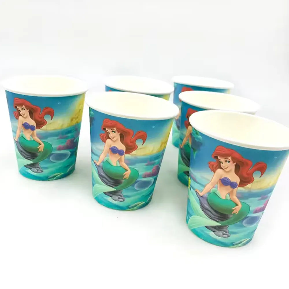 Pack of 10 Paper Cups – Mermaid