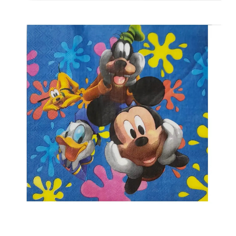 Pack de 10 Serviettes en Papier – Mickey Mouse