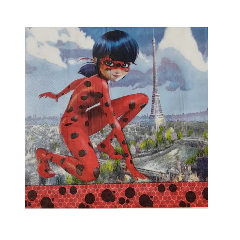 Pack de 10 Serviettes en Papier – Miraculous Ladybug