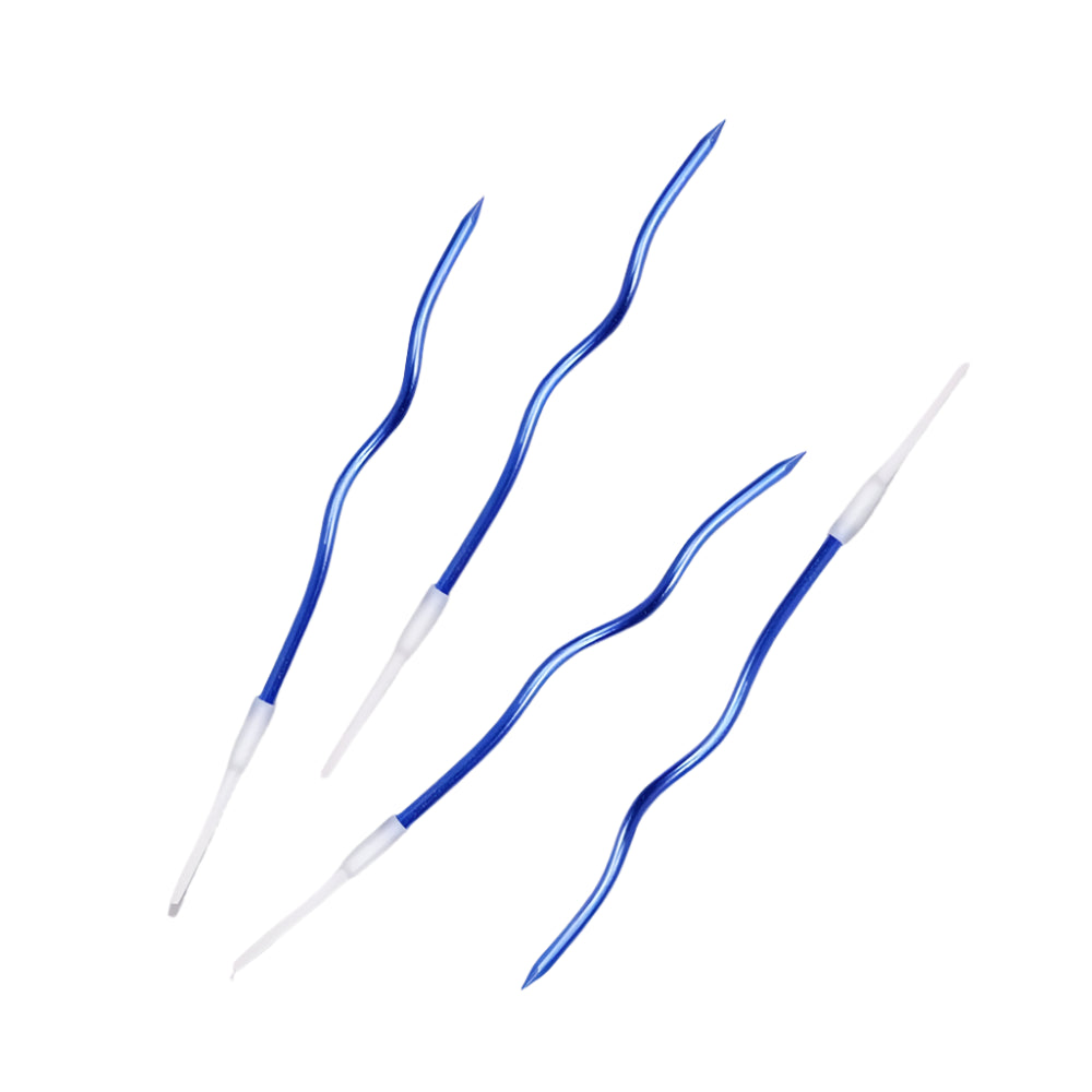 Pack de 6 Bougies Bouclées - Bleu Foncé