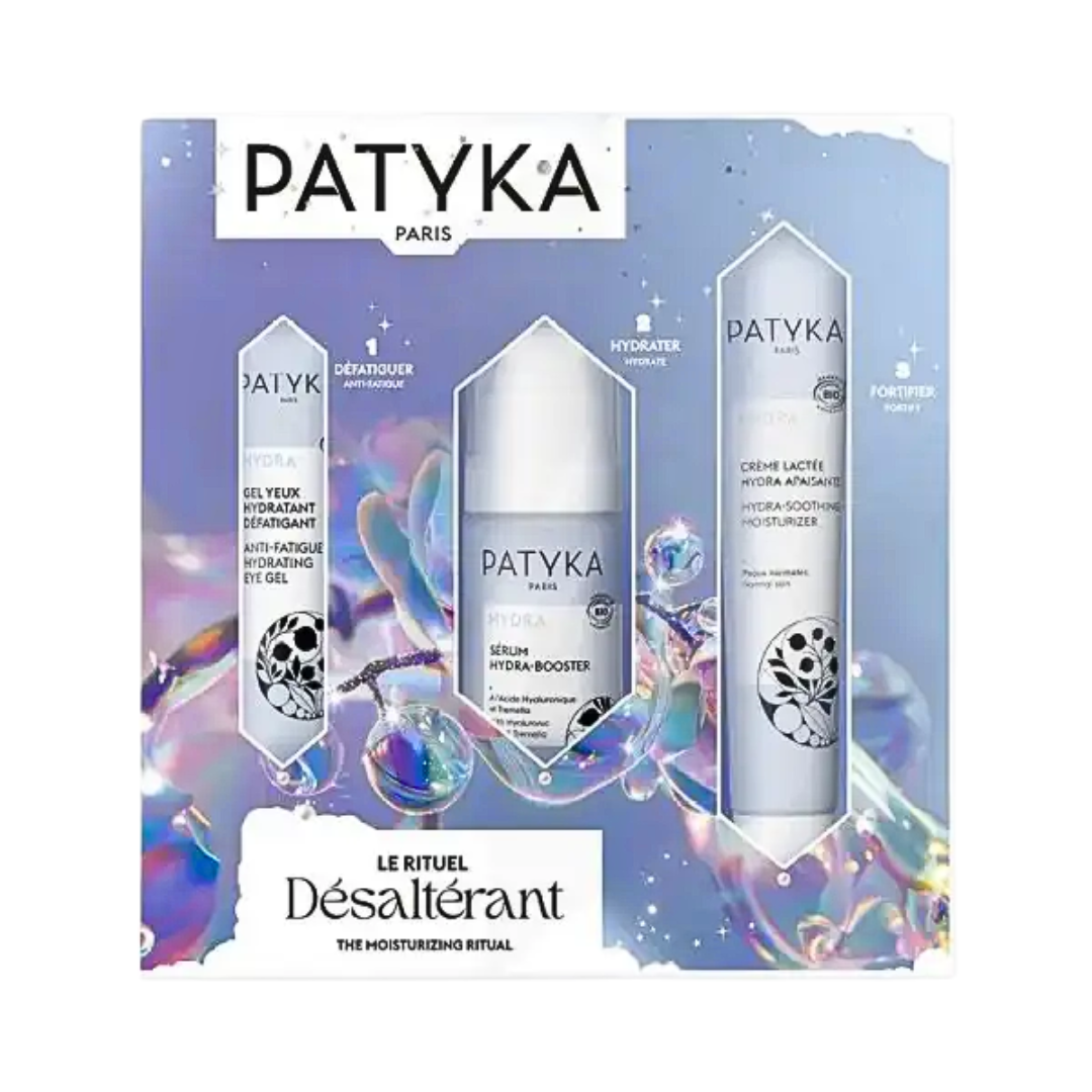 Coffret Patyka Le Rituel Désaltérant - gel yeux, sérum et crème lactée