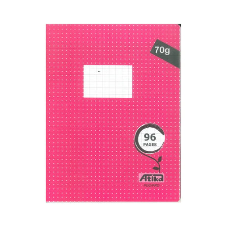 Atika Cahier Piqure Petit Format 96 Pages Seyès 70g - Rose