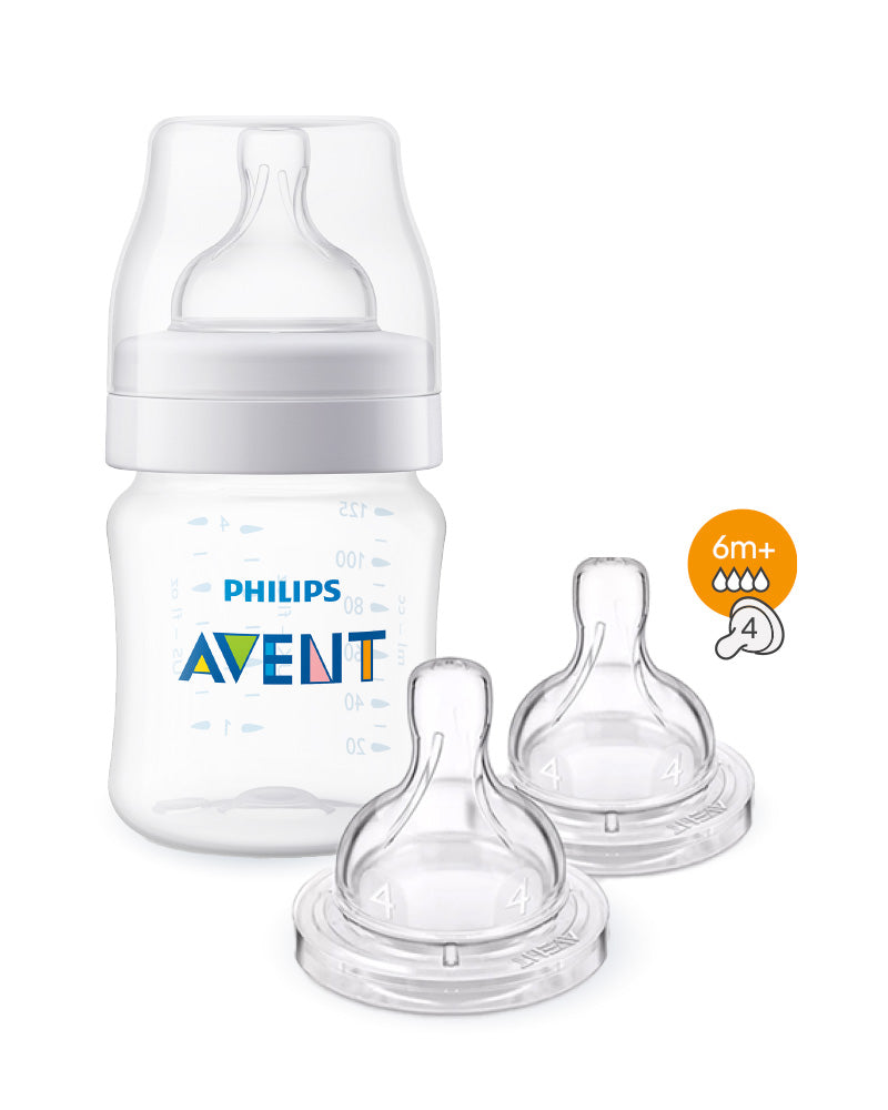 Offre : Philips Avent Biberon Anti-colic 125ml = 2 Tétines Anti-Colic 6M+ Offertes