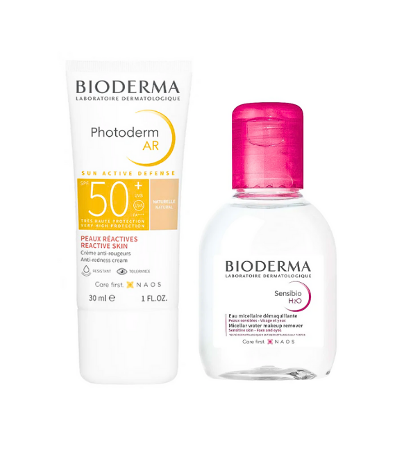 Bioderma Pack Photoderm AR SPF50 Natural 30ml + Sensibio H2O 100ml