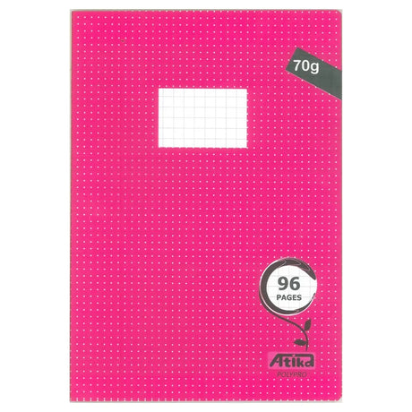 Atika Cahier Piqure A4 96 Pages Seyès 70g - Fushia