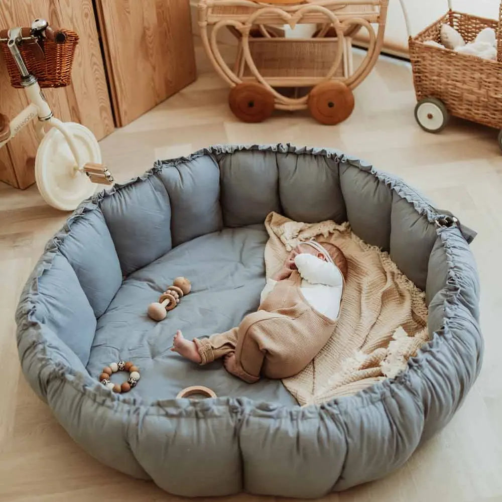 بلاي آند جو بساط لعب 3 في 1 قابل للتطور - بلوم أزرق باهت