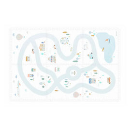 Play&Go Tapis de jeu 3-en-1 Réversible Pastel EEVAA Village/Terrazzo