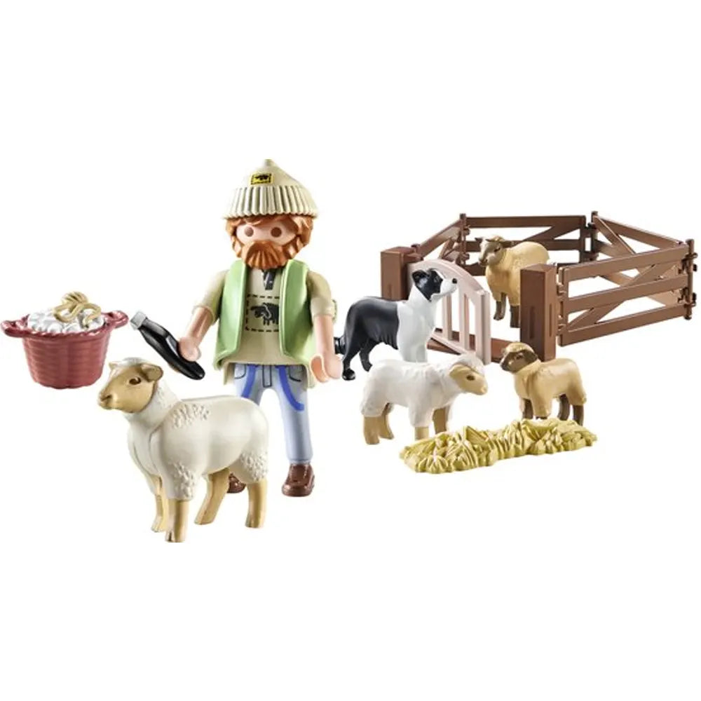 Playmobil Country Joven Pastor con Rebaño de Ovejas - 4 años+
