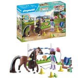 Playmobil Zoé & Blaze con Pista de Obstáculos – 5 años+