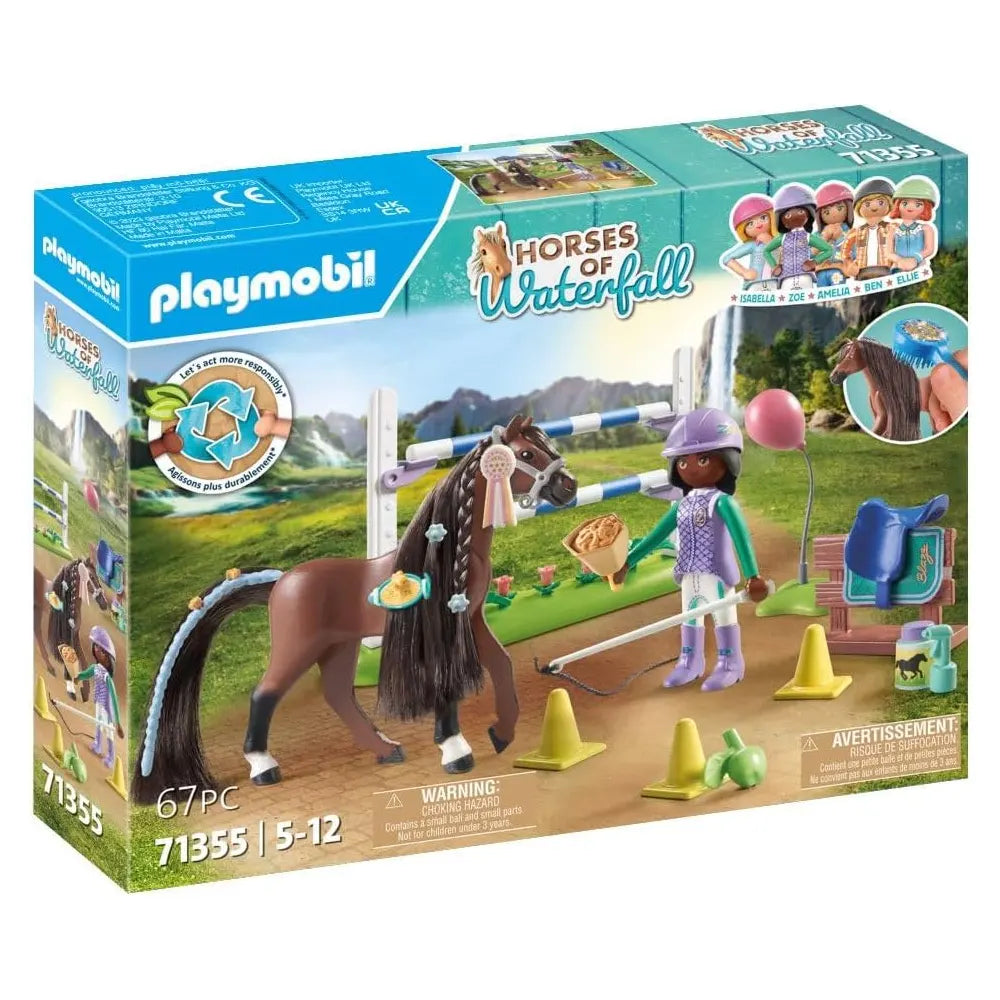 Playmobil Zoé & Blaze con Pista de Obstáculos – 5 años+