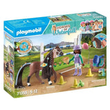 Playmobil Zoé & Blaze con Pista de Obstáculos – 5 años+