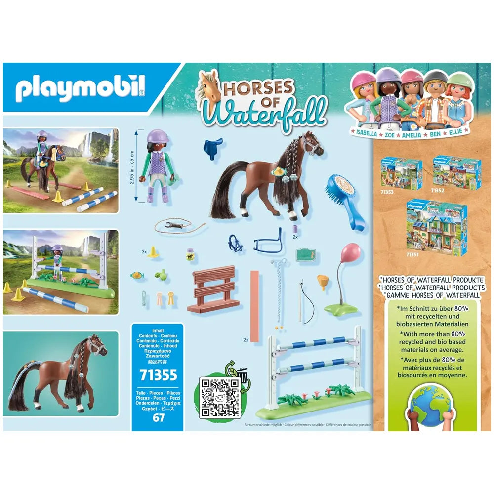 Playmobil Zoé & Blaze con Pista de Obstáculos – 5 años+