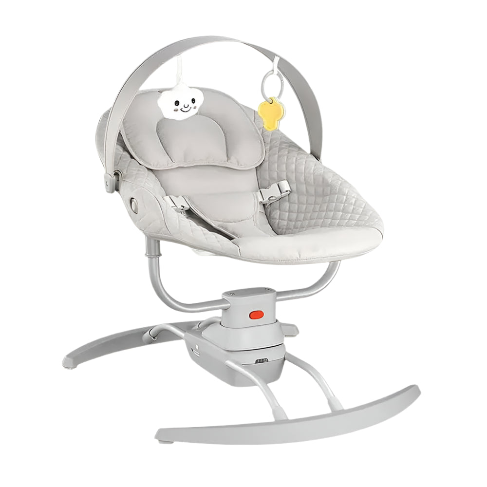 Popypapa Balancelle Musicale Bébé avec Moustiquaire - Gris