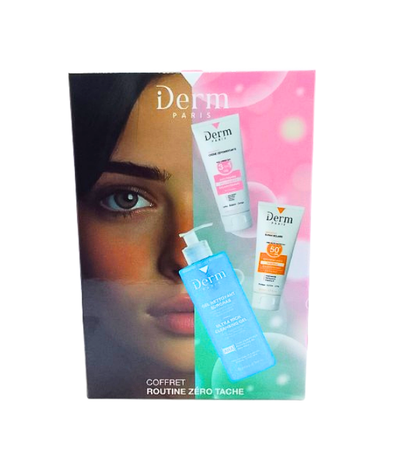 IDerm Zero Spot Routine Set – Rich Cleansing Gel + Depigmenting Cream + Sunscreen