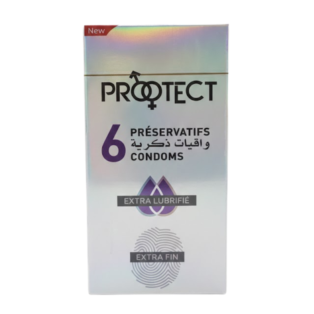 Boîte de 6 préservatifs Protect extra lubrifiés