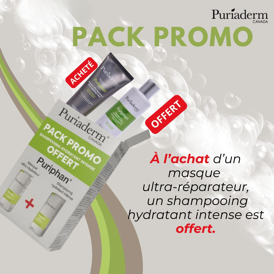 Pack Puriaderm Puriphan masque ultra-réparateur et shampooing hydratant