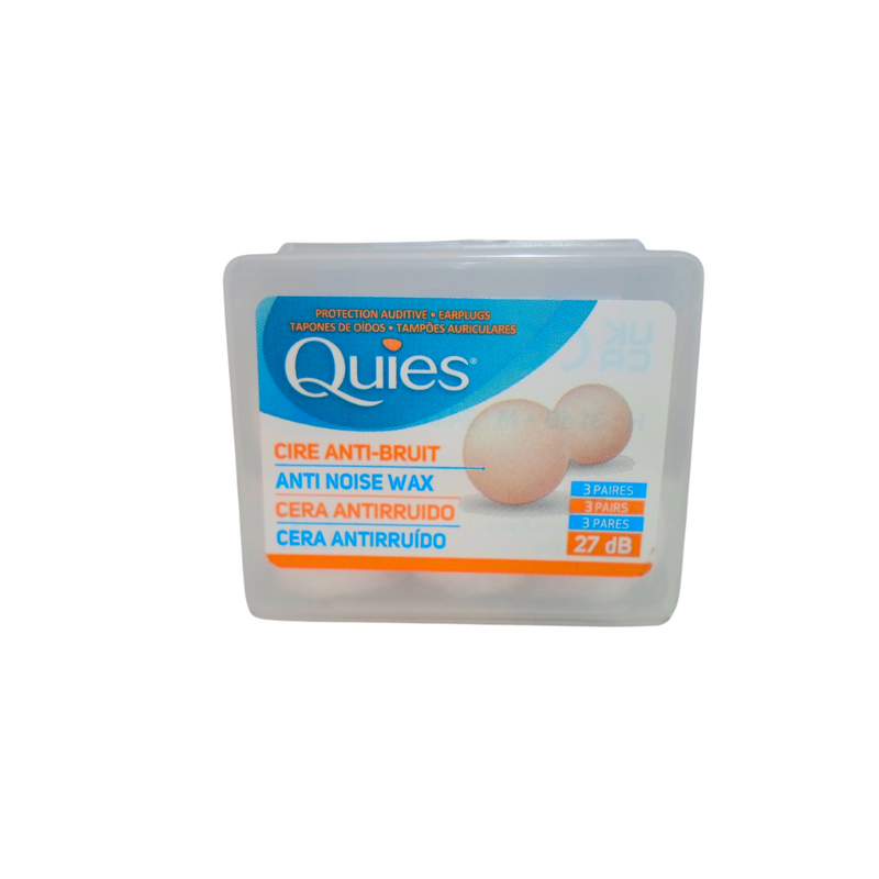 Quies سدادات أذن من الشمع الطبيعي 3 أزواج