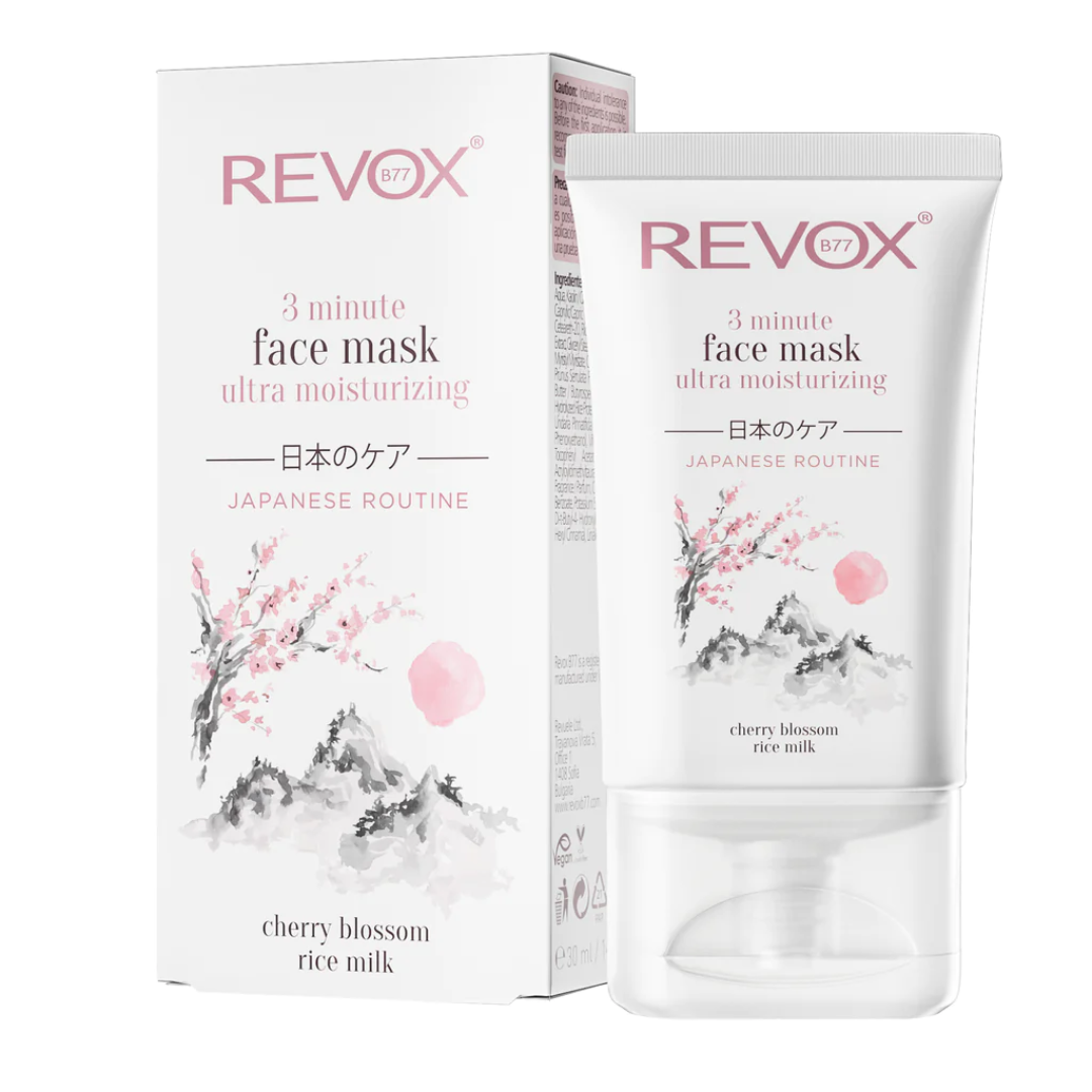 Flacon Revox B77 Japanese Ritual 3 Minute Ultra masque visage hydratant 30 ml