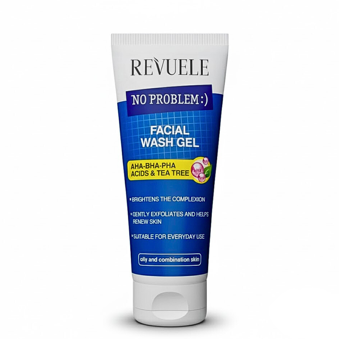 Revuele No Problem gel nettoyant AHA-BHA-PHA et Tea Tree 200 ml – flacon