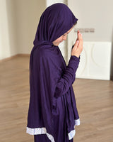 Robe Prière Hijab intégré Fille 10-12ans - Violet