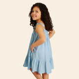 Robe Ania à Bretelles Nouées - Bleu Ciel