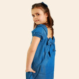 Vestido Dalya con Mangas Abullonadas – Azul Jean