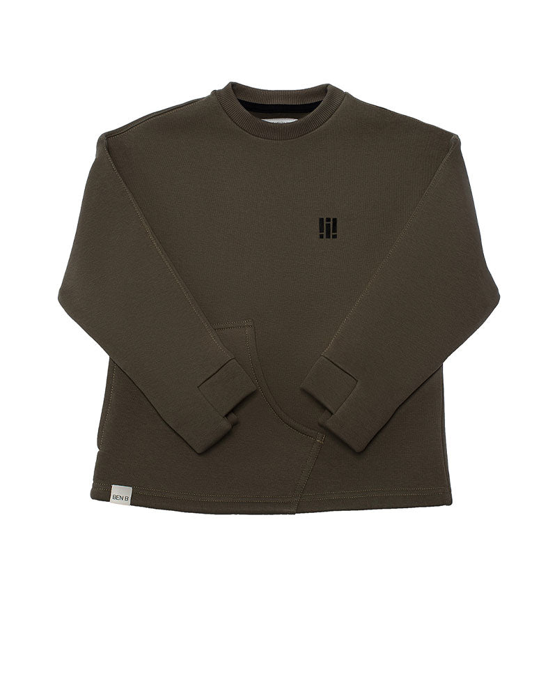 Sweat Unisexe en Coton Biologique Ben B Collection - Kaki