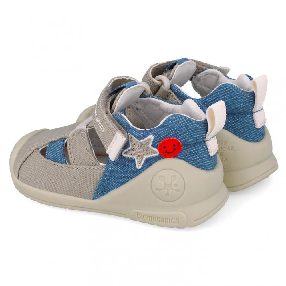 Sandales en toile ergonomiques pour bébé – Canva Beige Star